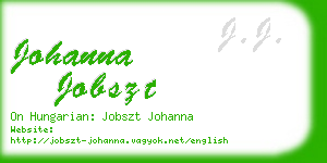 johanna jobszt business card